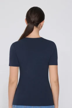 Crew-Neck Stretch-Cotton T-Shirt - Short-Sleeved Tops - Women | Tezenis