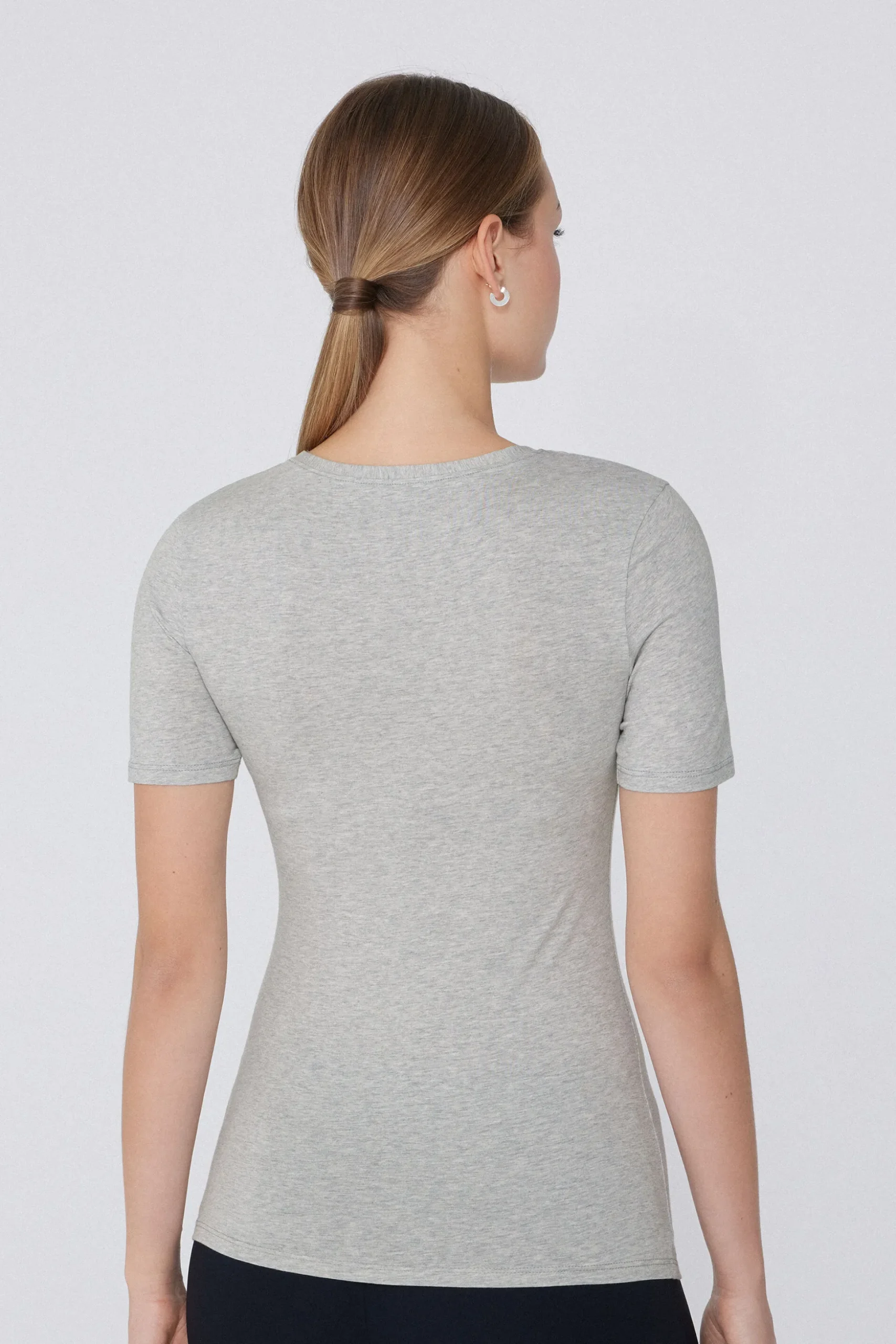 Crew-Neck Stretch-Cotton T-Shirt - Short-Sleeved Tops - Women | Tezenis