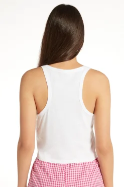 Cropped Cotton Halter Tank Top - Pajama Sets - Women | Tezenis