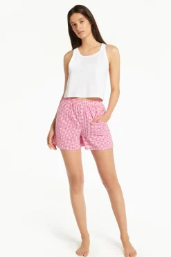 Cropped Cotton Halter Tank Top - Pajama Sets - Women | Tezenis