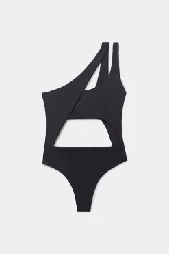 Cut-Out Recycled Microfiber One-Shoulder One-Piece Swimsuit - One-piece Swimsuits - Women | Tezenis