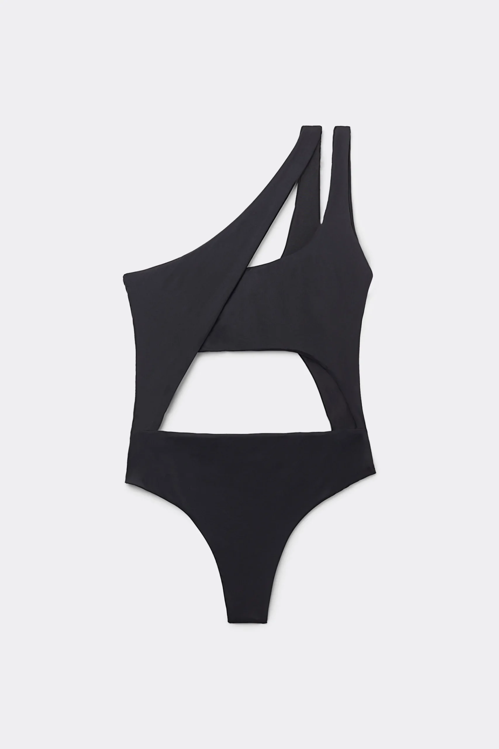 Cut-Out Recycled Microfiber One-Shoulder One-Piece Swimsuit - One-piece Swimsuits - Women | Tezenis