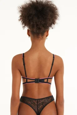 Dark Rose Lace Berlin Balconette Bra - Push-up - Women | Tezenis