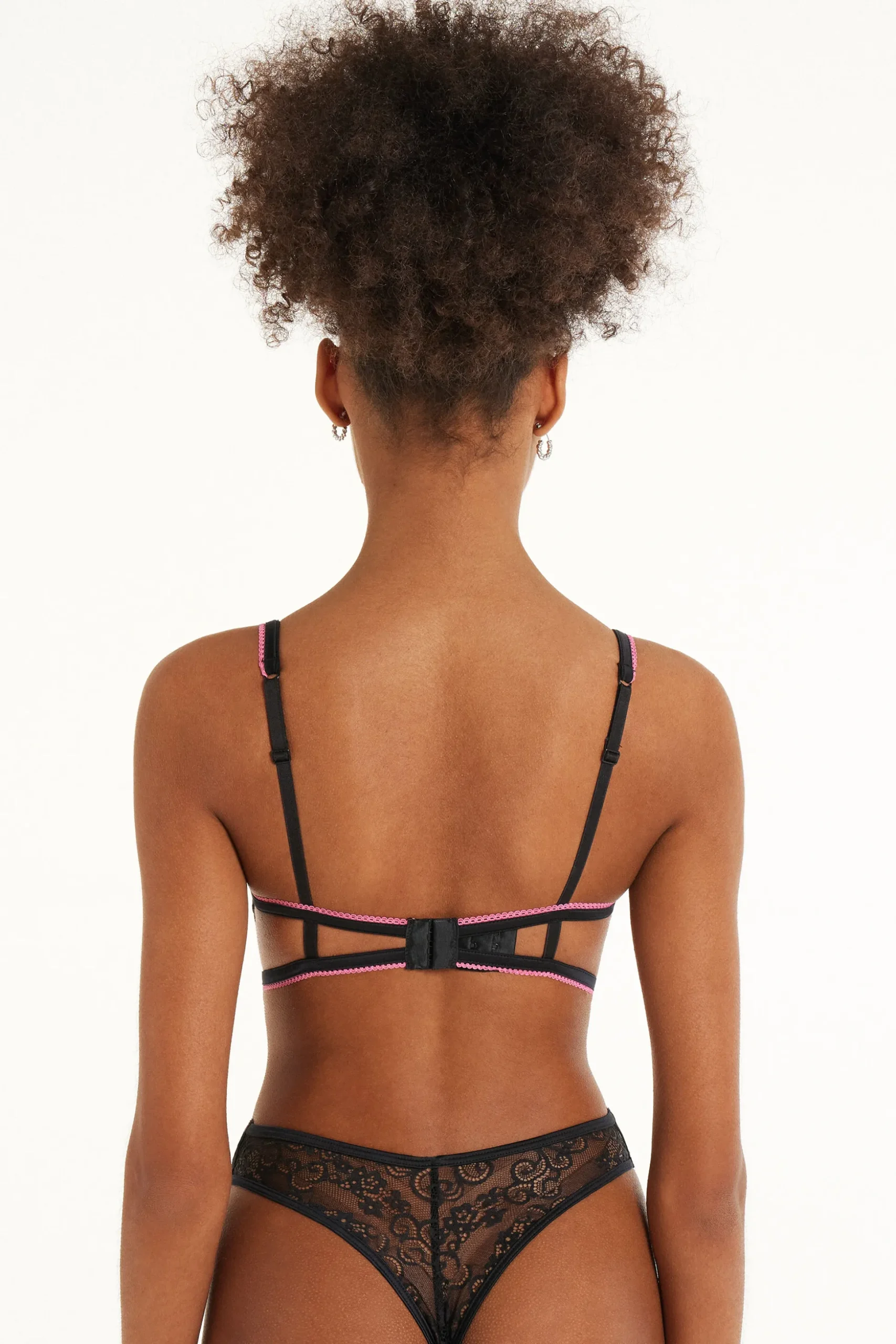 Dark Rose Lace Berlin Balconette Bra - Push-up - Women | Tezenis