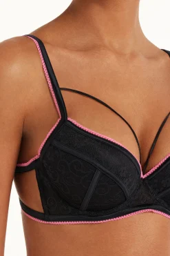 Dark Rose Lace Berlin Balconette Bra - Push-up - Women | Tezenis