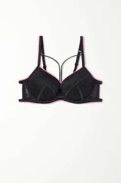 Dark Rose Lace Berlin Balconette Bra - Push-up - Women | Tezenis