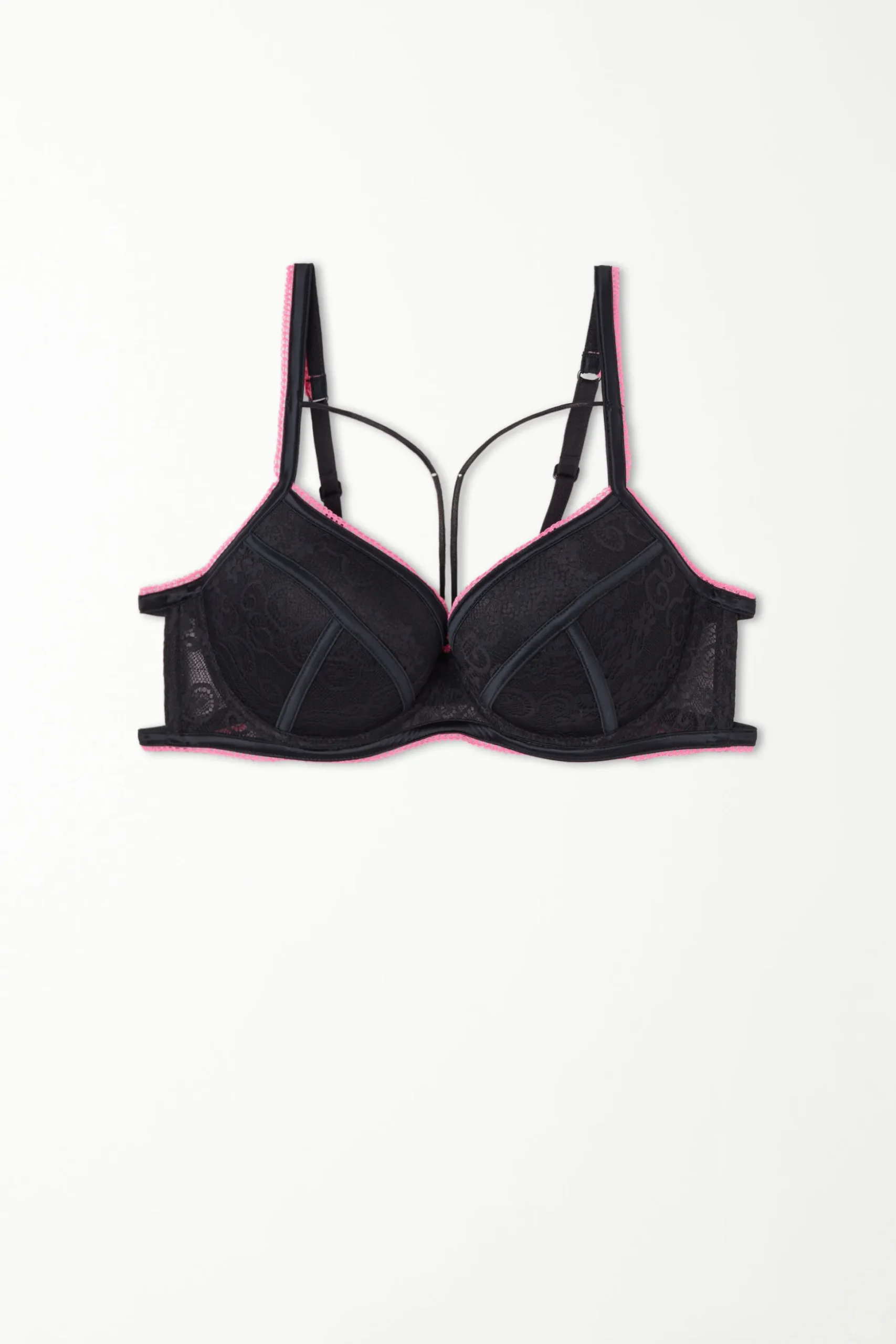 Dark Rose Lace Berlin Balconette Bra - Push-up - Women | Tezenis