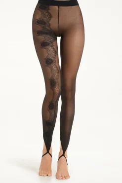 20-Denier Patterned Sheer Tights With Foot Detail - Patterned - Women | Tezenis