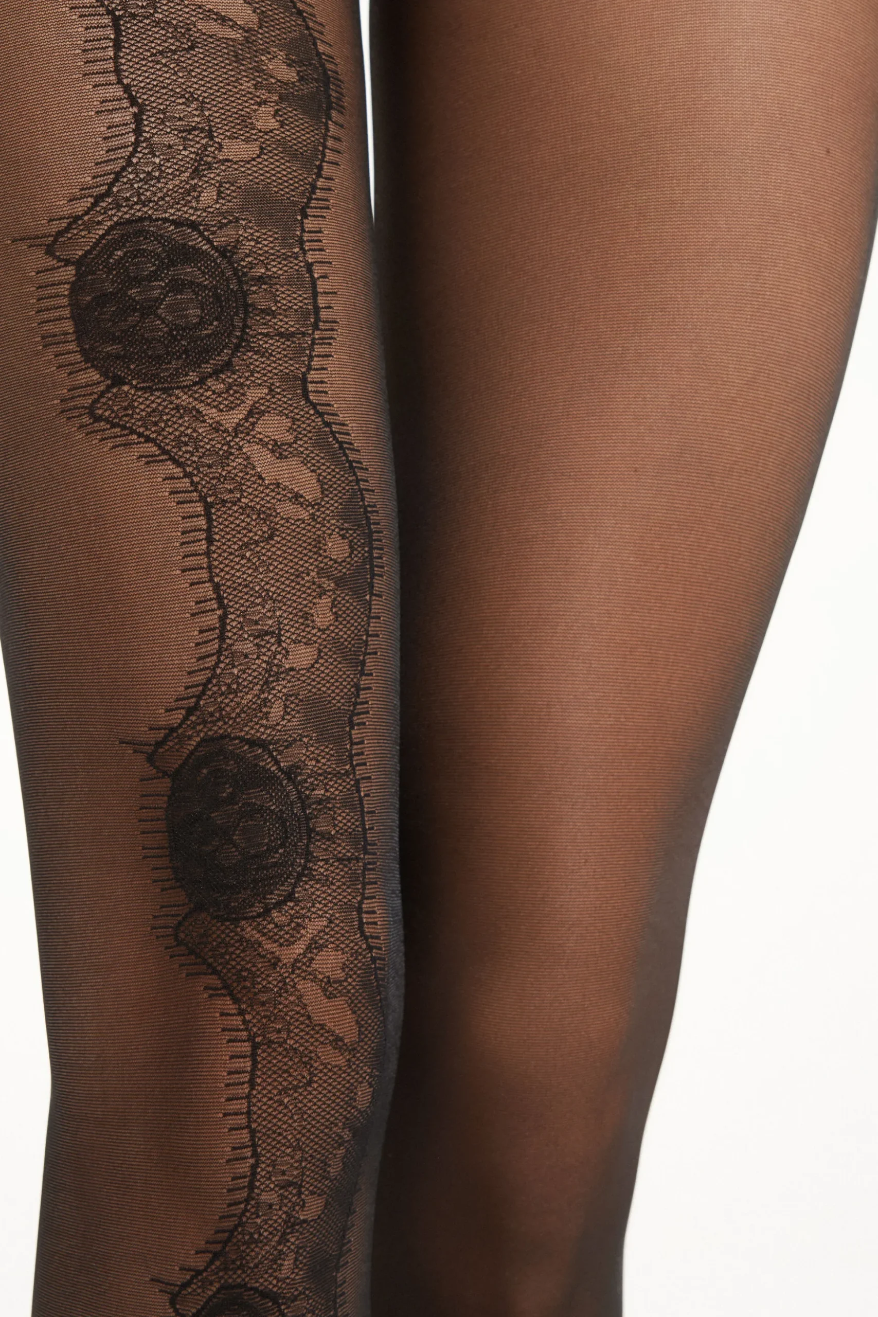 20-Denier Patterned Sheer Tights With Foot Detail - Patterned - Women | Tezenis