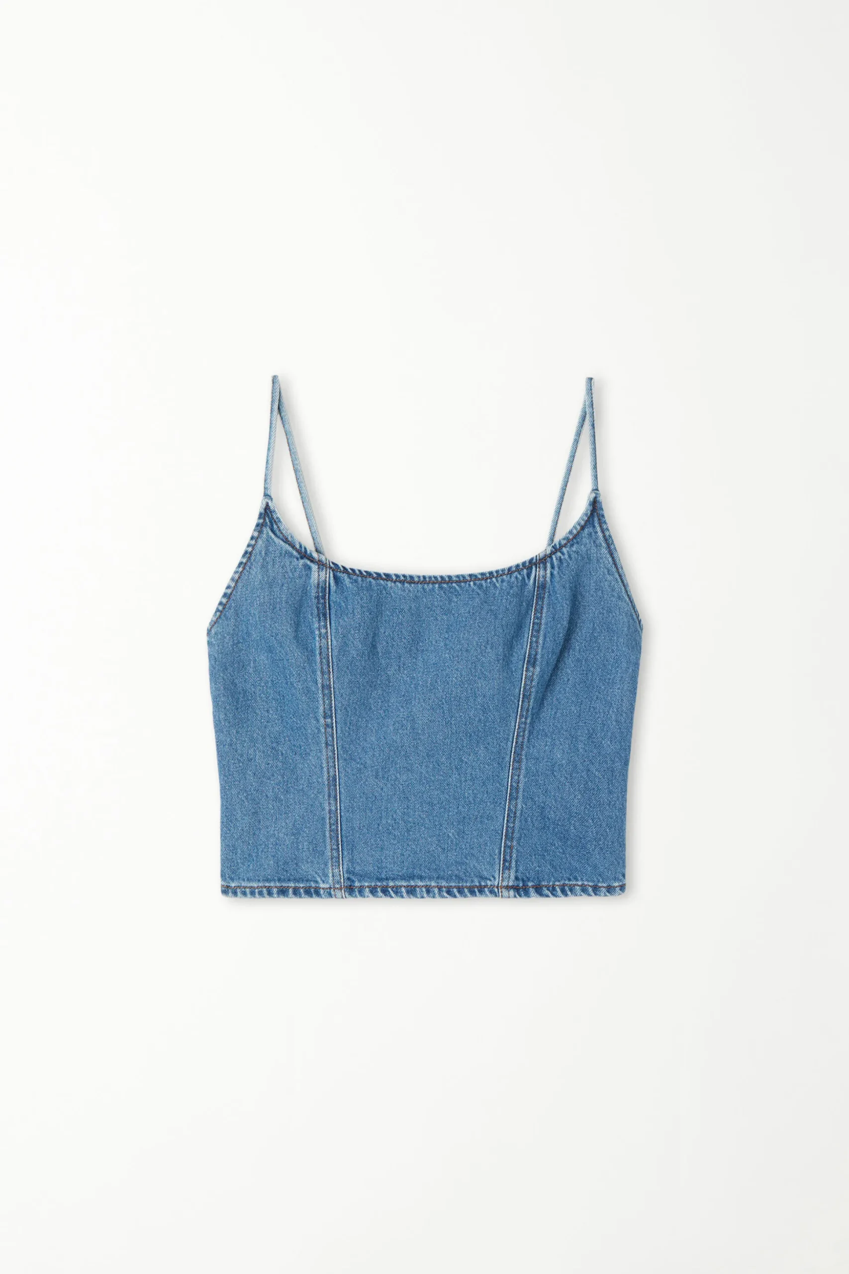 Denim Spaghetti Strap Tank Top - Tank Tops - Women | Tezenis