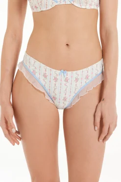 Dreaming Flowers High-Cut Brazilian Panties - Cheeky Briefs - Women | Tezenis