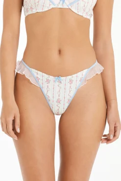 Dreaming Flowers High-Cut Side String Thong - G-strings And Thongs - Women | Tezenis
