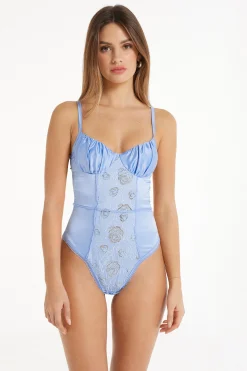 Eternal Roses Satin Balconette Bodysuit - Underwear Bodysuits - Women | Tezenis