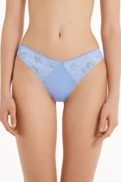 Eternal Roses Satin High-Cut Brazilian Panties - Cheeky Briefs - Women | Tezenis