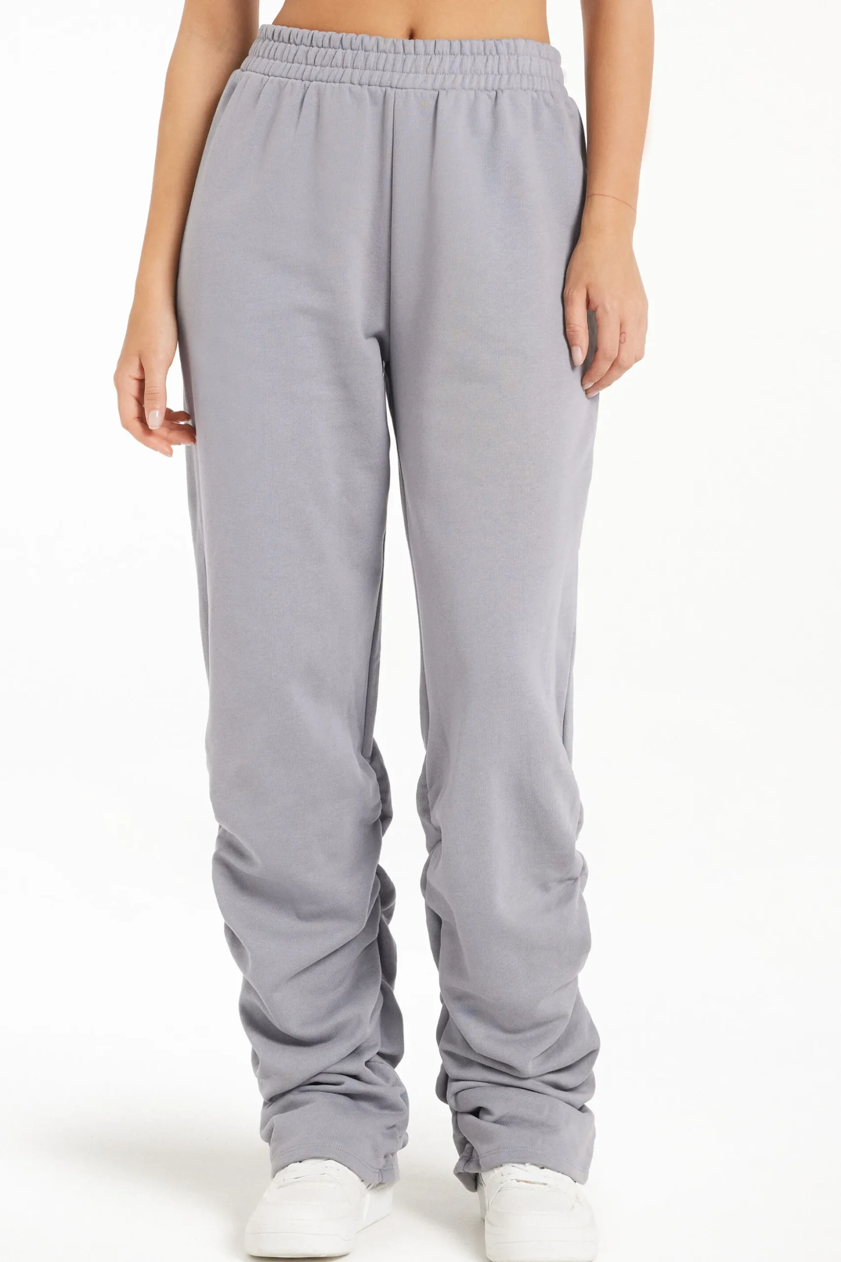 Extra Long Sweatpants With Ruching - Pants - Women | Tezenis