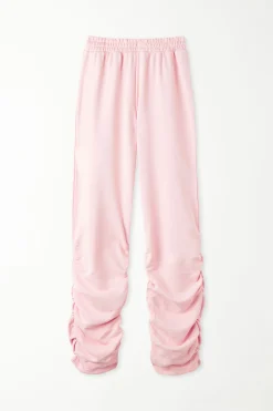 Extra Long Sweatpants With Ruching - Pants - Women | Tezenis