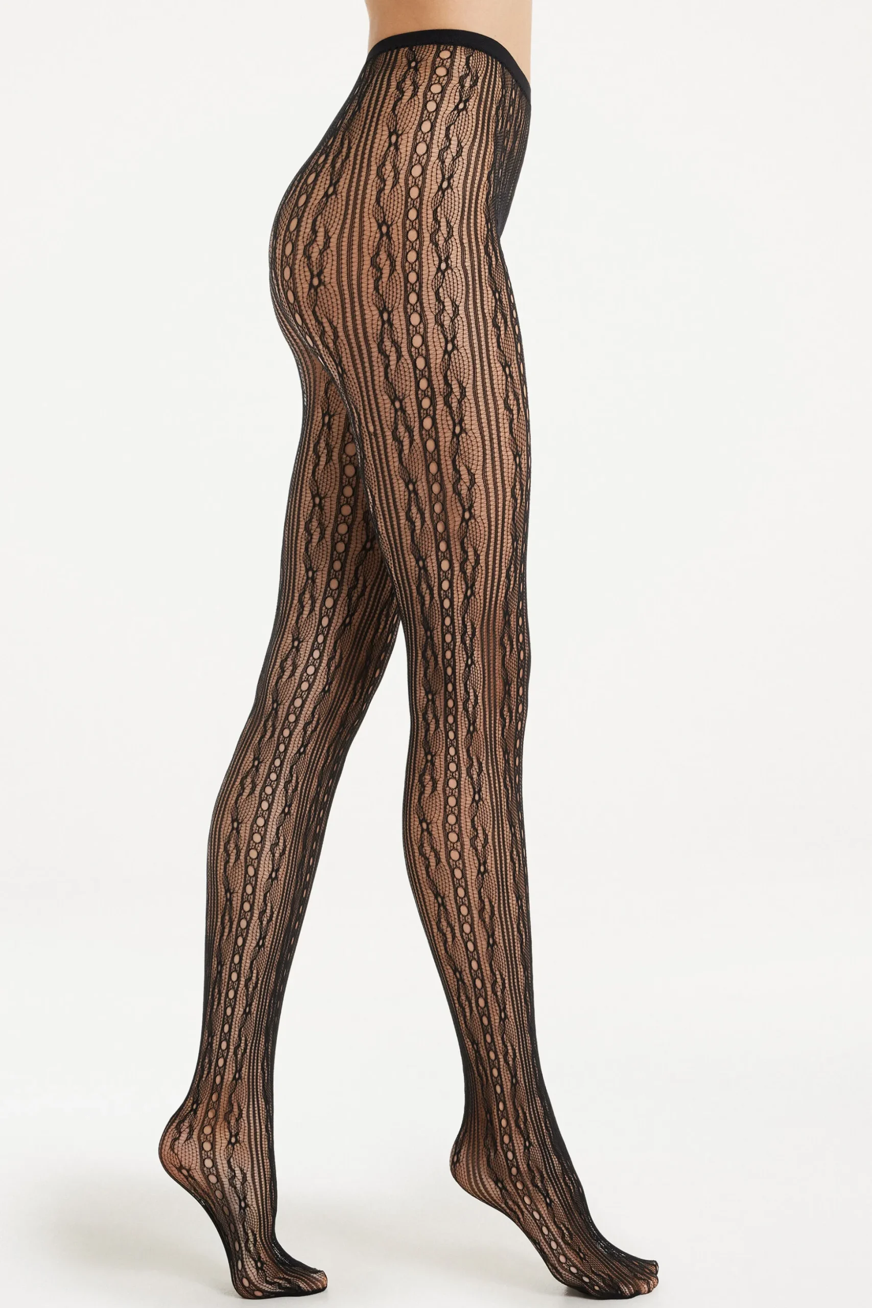 Fishnet Tights With Design - Fishnet - Women | Tezenis