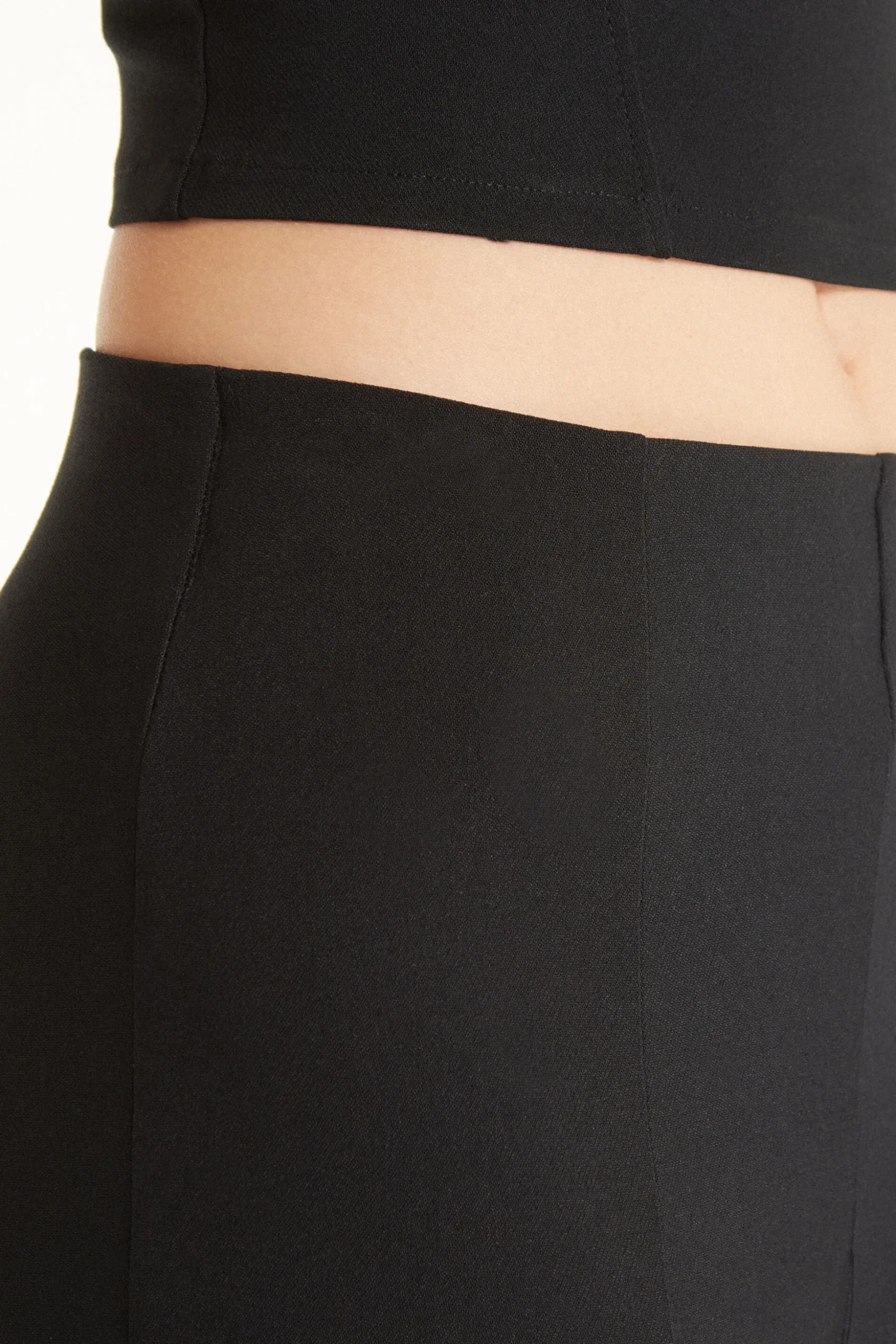 Flare-Cut Stretch Fabric Capri Pants - Pants - Women | Tezenis