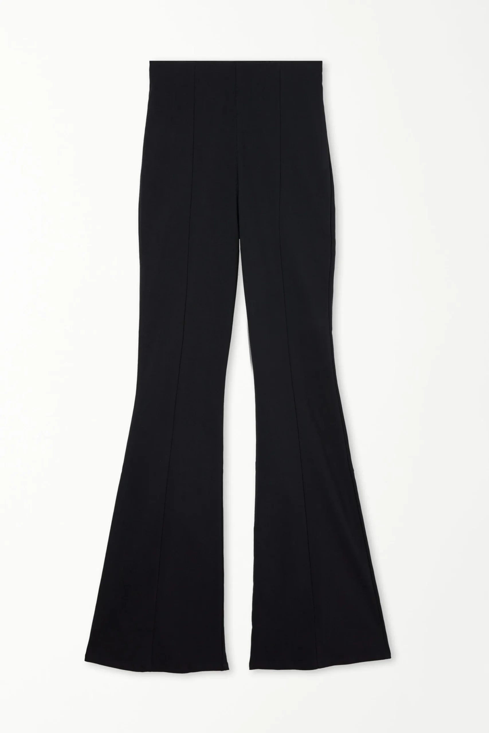 Flare-Cut Stretch Fabric Capri Pants - Pants - Women | Tezenis