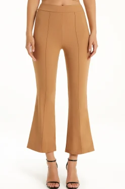 Flare-Cut Stretch Fabric Capri Pants - Pants - Women | Tezenis