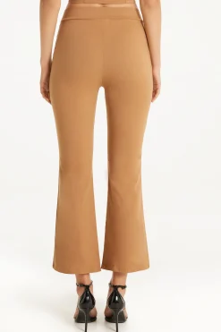 Flare-Cut Stretch Fabric Capri Pants - Pants - Women | Tezenis