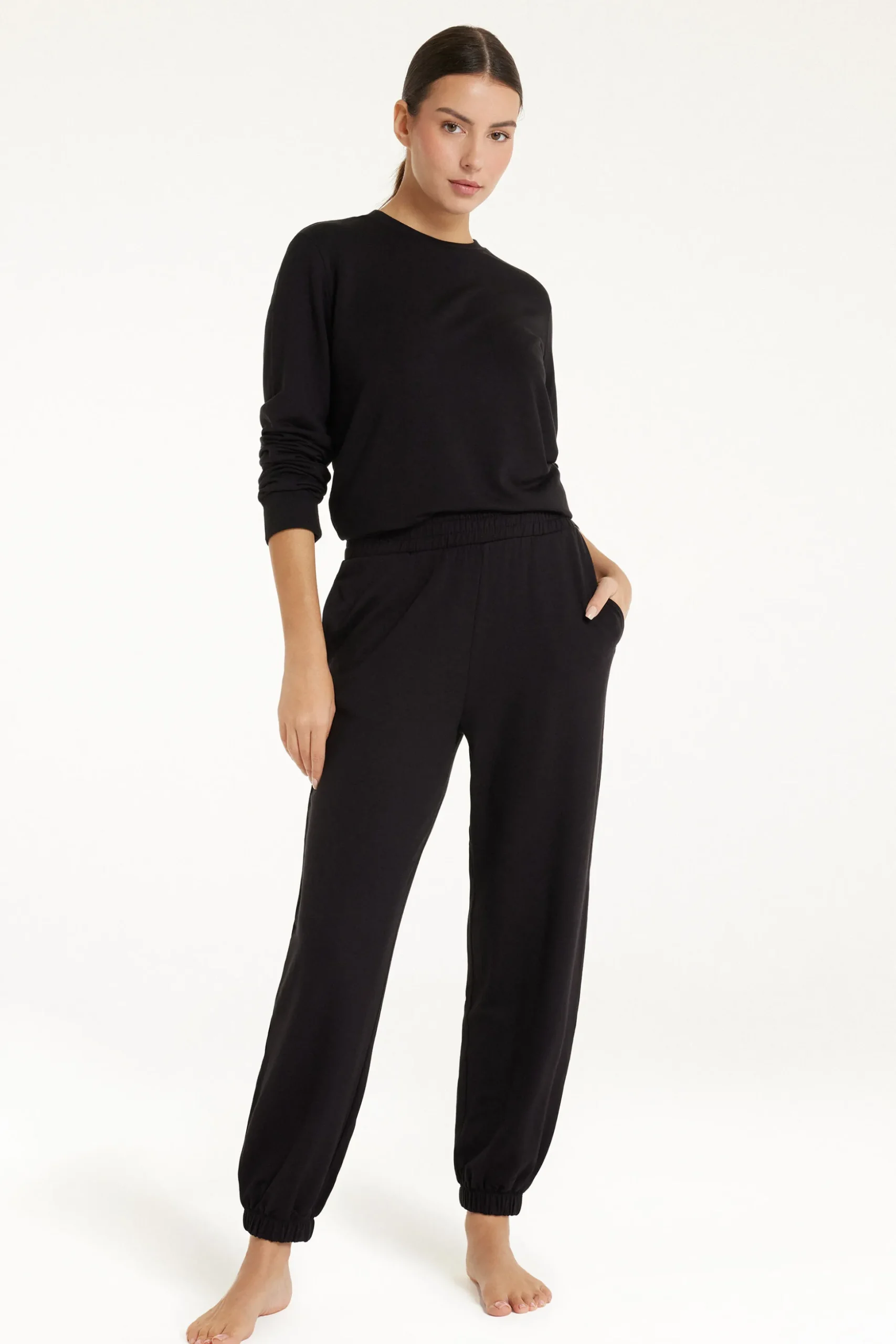 Fleece-Lined Jogging Pants - Pajama Sets - Women | Tezenis