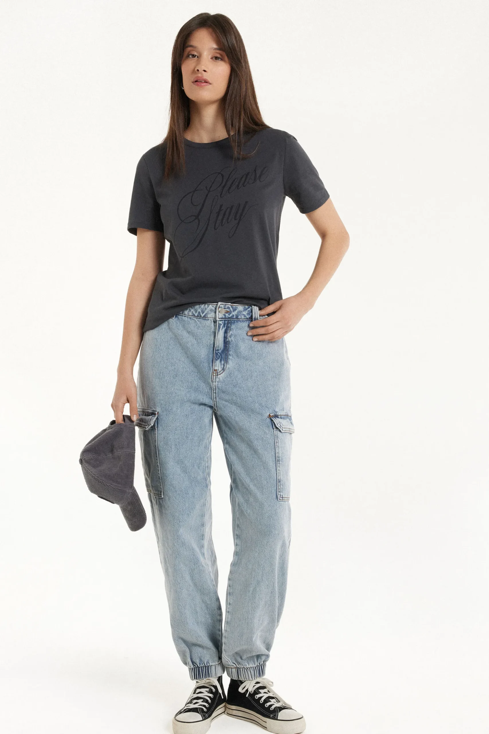 Full Length Cargo Jeans - Pants - Women | Tezenis