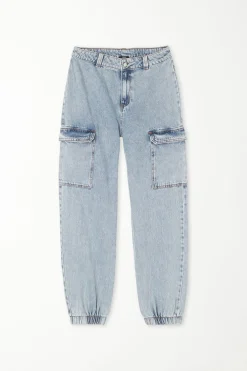 Full Length Cargo Jeans - Pants - Women | Tezenis