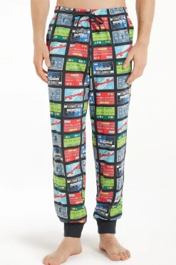 Full Length Cotton Pants With Cuffs - Long Pajamas - Men | Tezenis