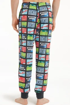 Full Length Cotton Pants With Cuffs - Long Pajamas - Men | Tezenis