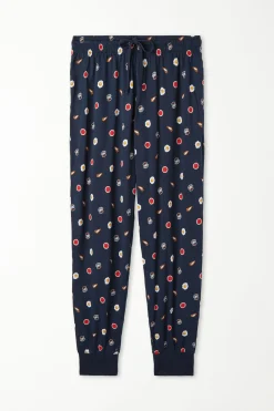 Full Length Cotton Pants With Cuffs - Long Pajamas - Men | Tezenis