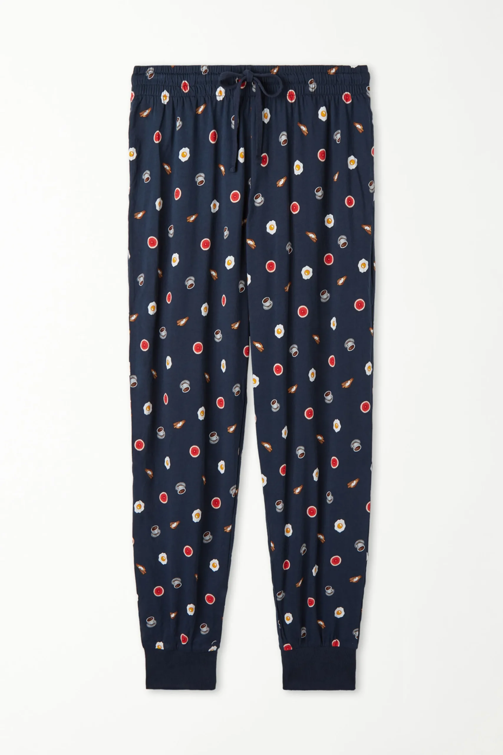 Full Length Cotton Pants With Cuffs - Long Pajamas - Men | Tezenis