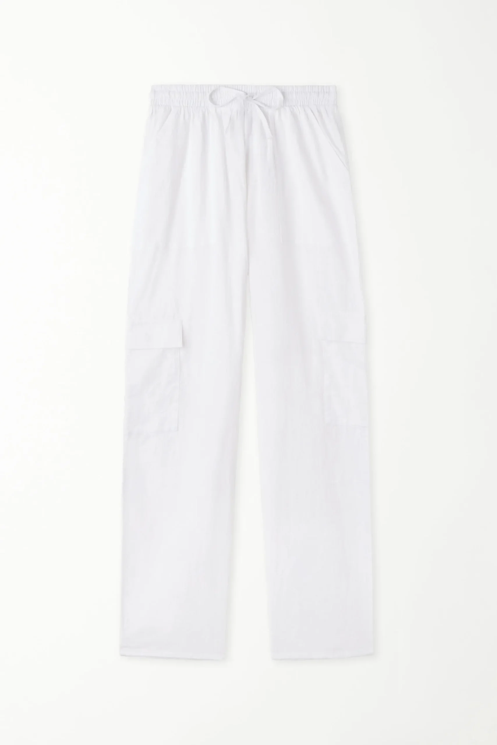 Full Length Pocket Pants In 100% Super Light Cotton - Pants - Women | Tezenis
