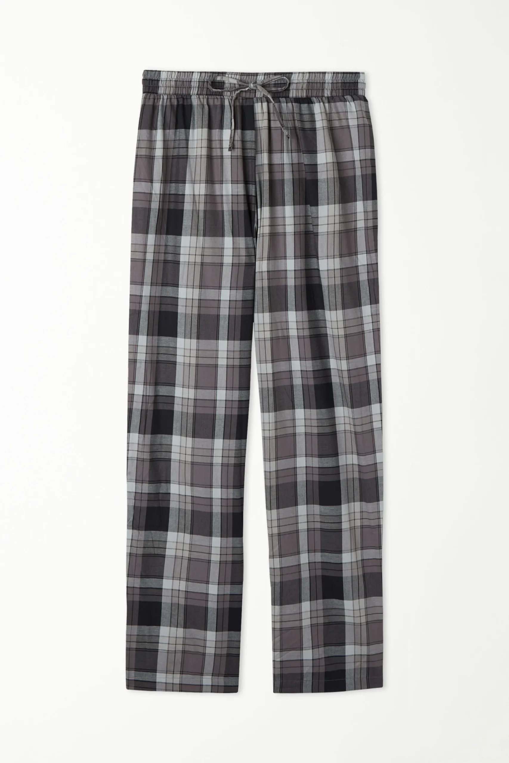 Full Length Straight Cut Cotton Cloth Pants - Long Pajamas - Men | Tezenis