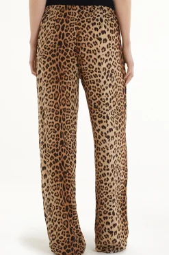 Full Length Viscose Cloth Pants - Pants - Women | Tezenis