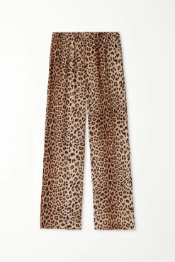 Full Length Viscose Cloth Pants - Pants - Women | Tezenis