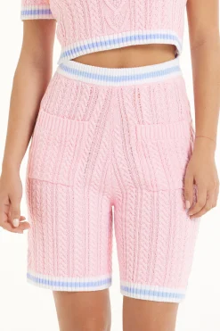 Full-Fashioned Open Knit Fabric Shorts With Pockets - Shorts - Women | Tezenis