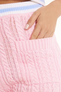 Full-Fashioned Open Knit Fabric Shorts With Pockets - Shorts - Women | Tezenis