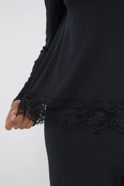 Full-Length Viscose Pajamas With Lace - Long Pajamas - Women | Tezenis