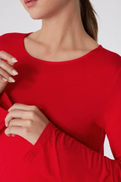 Full-Length Viscose Pajamas With Lace - Long Pajamas - Women | Tezenis