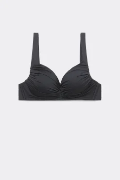 Gathered Recycled Lightly Padded Balconette Bikini Top - Balconette - Women | Tezenis