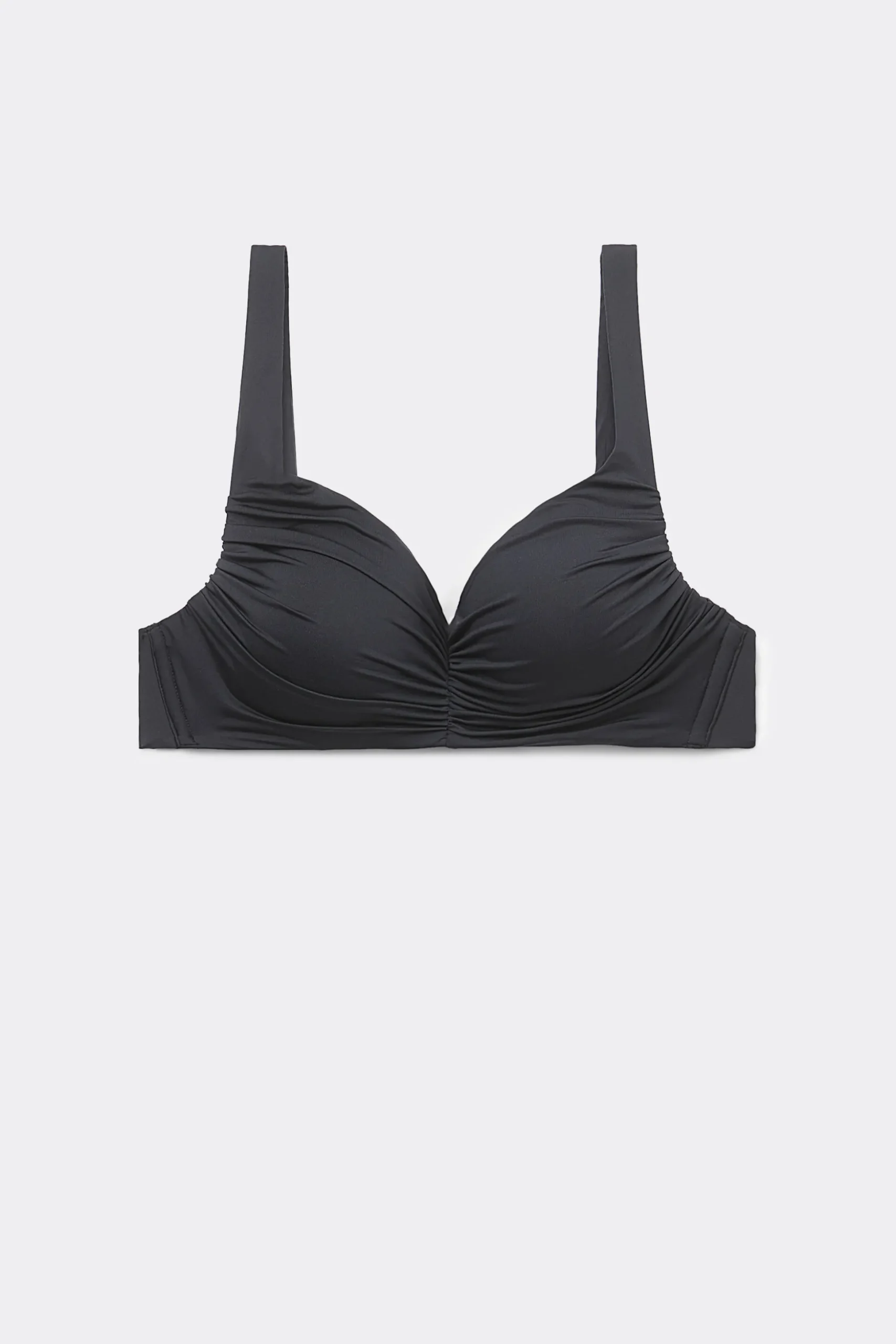Gathered Recycled Lightly Padded Balconette Bikini Top - Balconette - Women | Tezenis