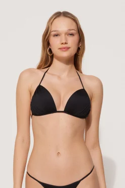 Gathered Recycled Microfiber Triangle Bikini Top - Triangle - Women | Tezenis