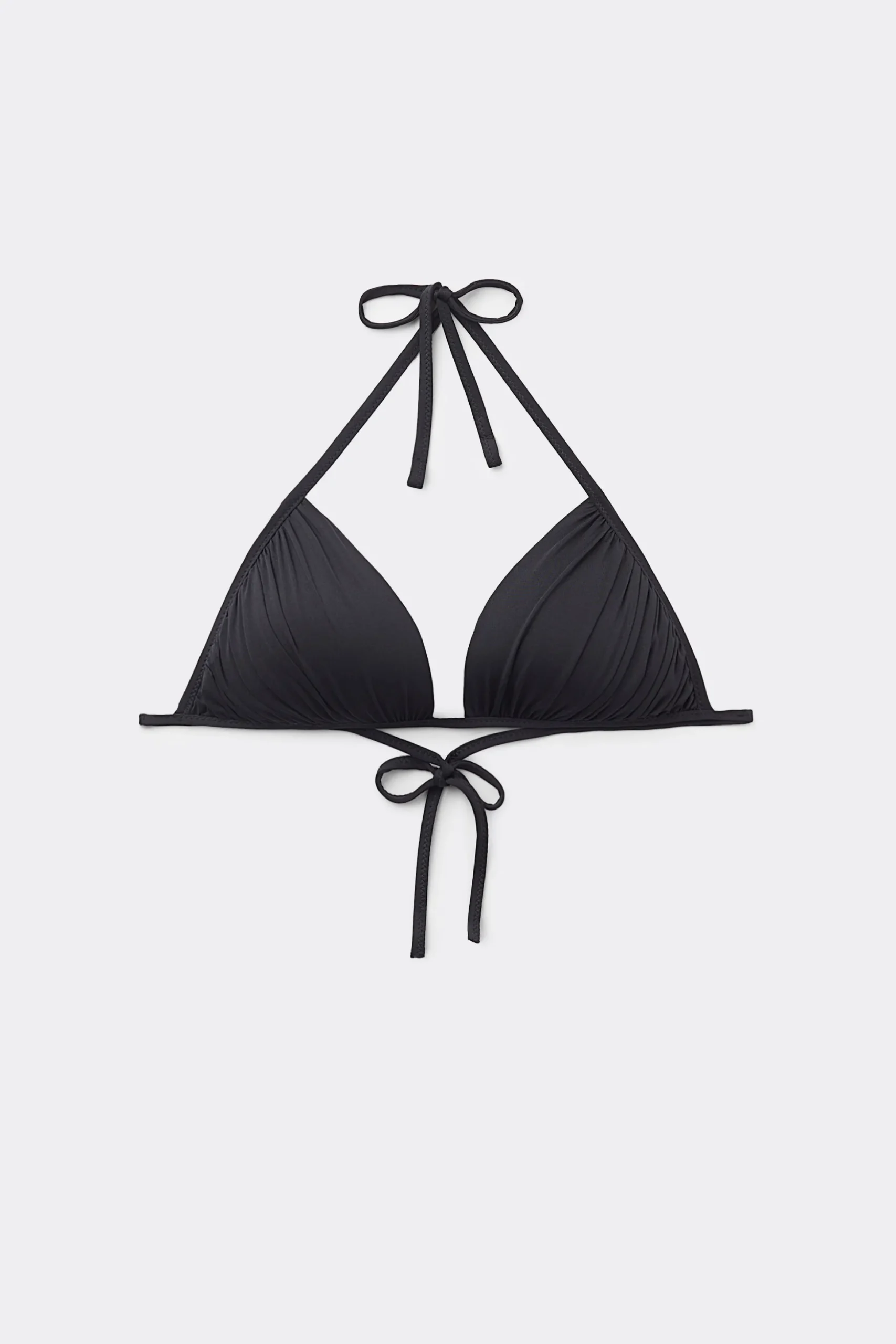 Gathered Recycled Microfiber Triangle Bikini Top - Triangle - Women | Tezenis