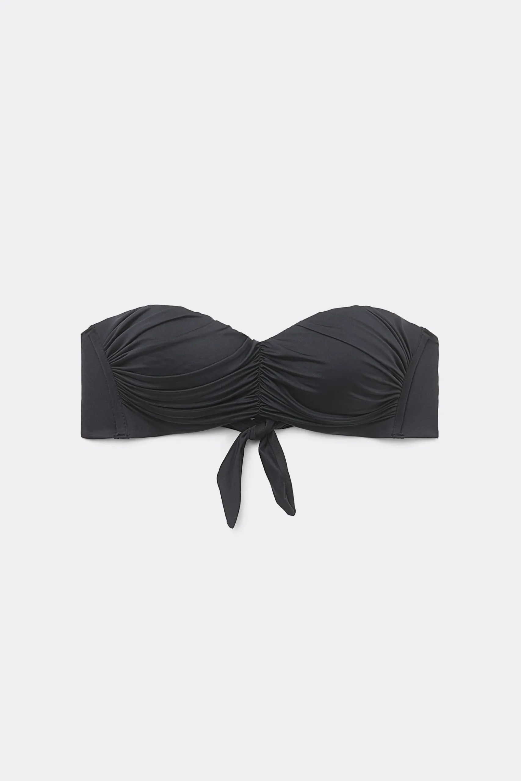 Gathered Recycled Microfiber Padded Bandeau Bikini Top - Bandeau And Strapless - Women | Tezenis
