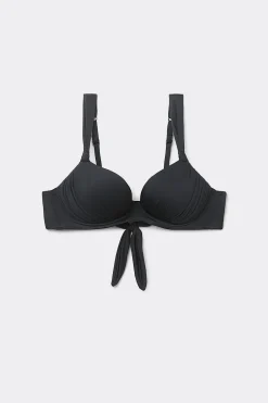 Gathered Recycled Padded Balconette Bikini Top - Balconette - Women | Tezenis