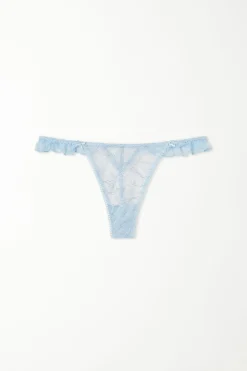 Glitter Garden Lace High Leg String Thong - G-strings And Thongs - Women | Tezenis