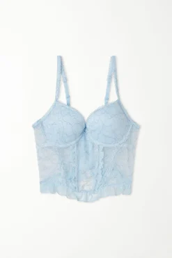 Glitter Garden Lace Padded Push-Up Bra Top - Bralette - Women | Tezenis