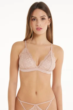 Golden Princess Lace Havana Triangle Bra - Bralette - Women | Tezenis