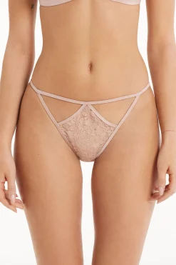 Golden Princess Lace High-Cut String Panties - Classic - Women | Tezenis